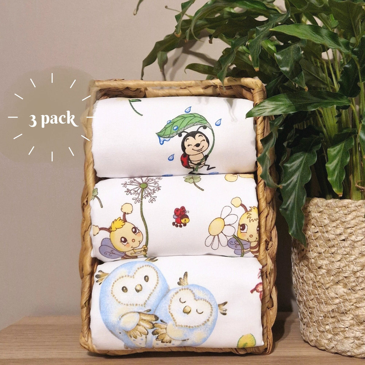 Waterproof Muslin Changing Mat – 1 pc or 3-Pack