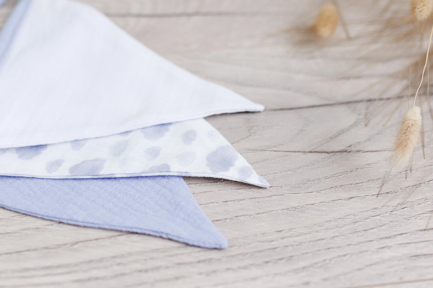 Blue bunting banner, Cotton flags for nursery, Handmade Wall Hanging.