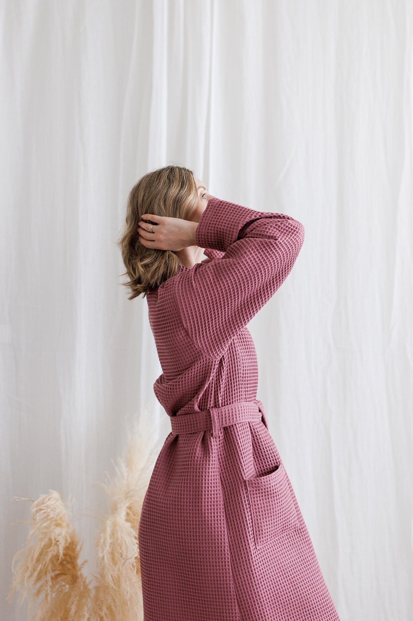 Waffle Cotton Robe: Women's Muslin Bathrobe, Soft Loungewear