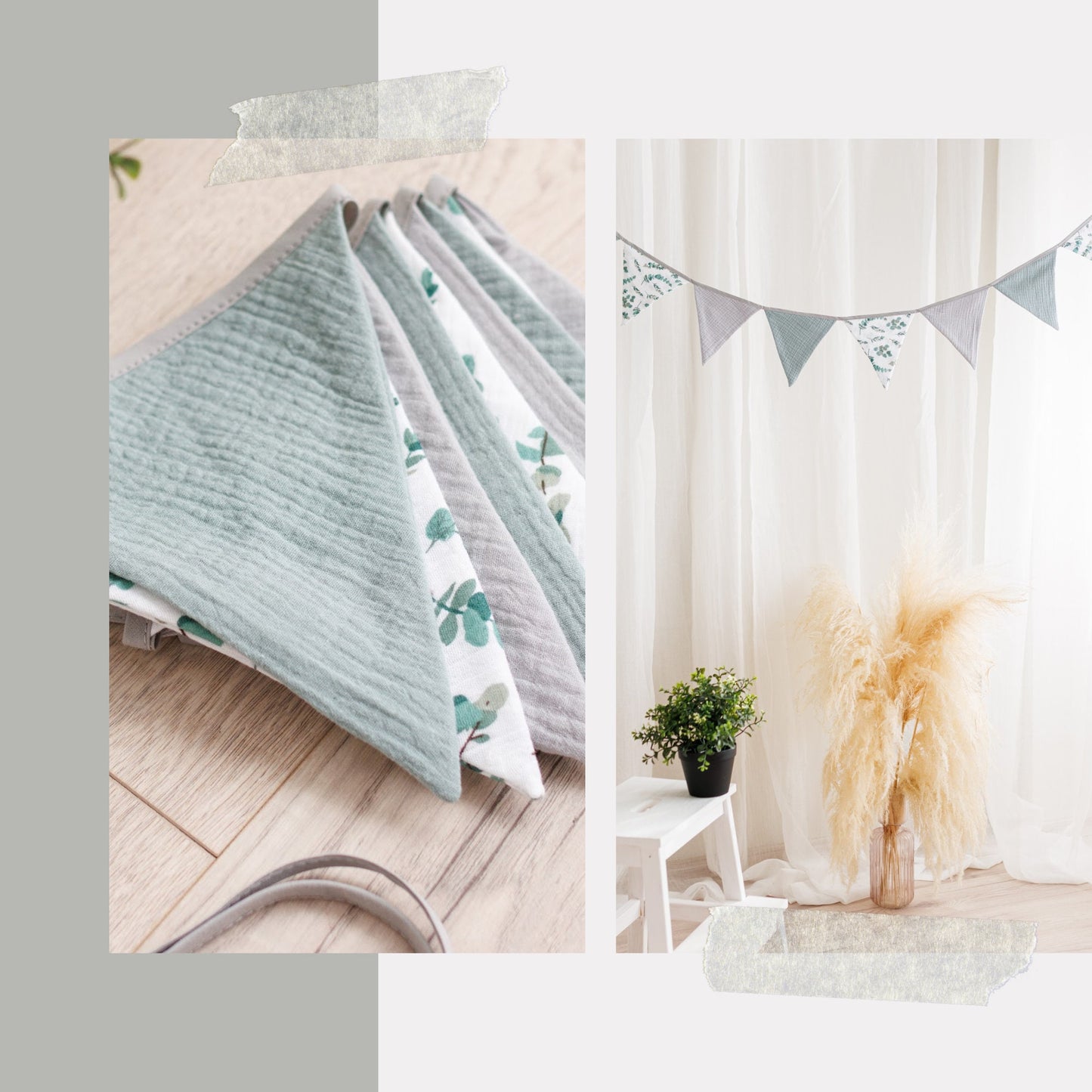 Premium Cotton flags for nursery, Garland wall decor, Flag bunting, Bunting banner, Brown bunting, Kids nursery,Triangle Flags for Baby Room