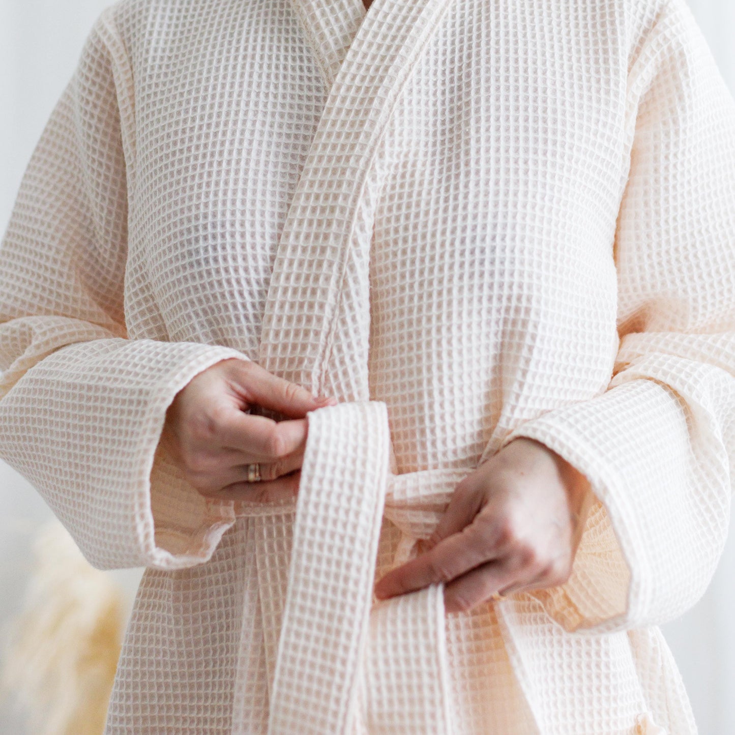 Waffle Cotton Robe: Women's Muslin Bathrobe, Soft Loungewear