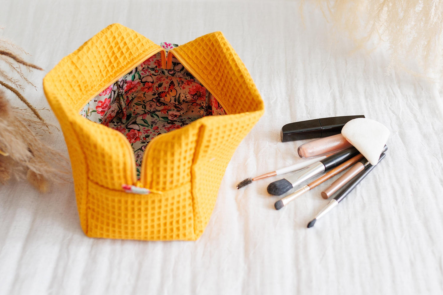 Cosmetics bag Makeup Gift for girls Cosmetic pouch Set of 3  Personalized makeup bags