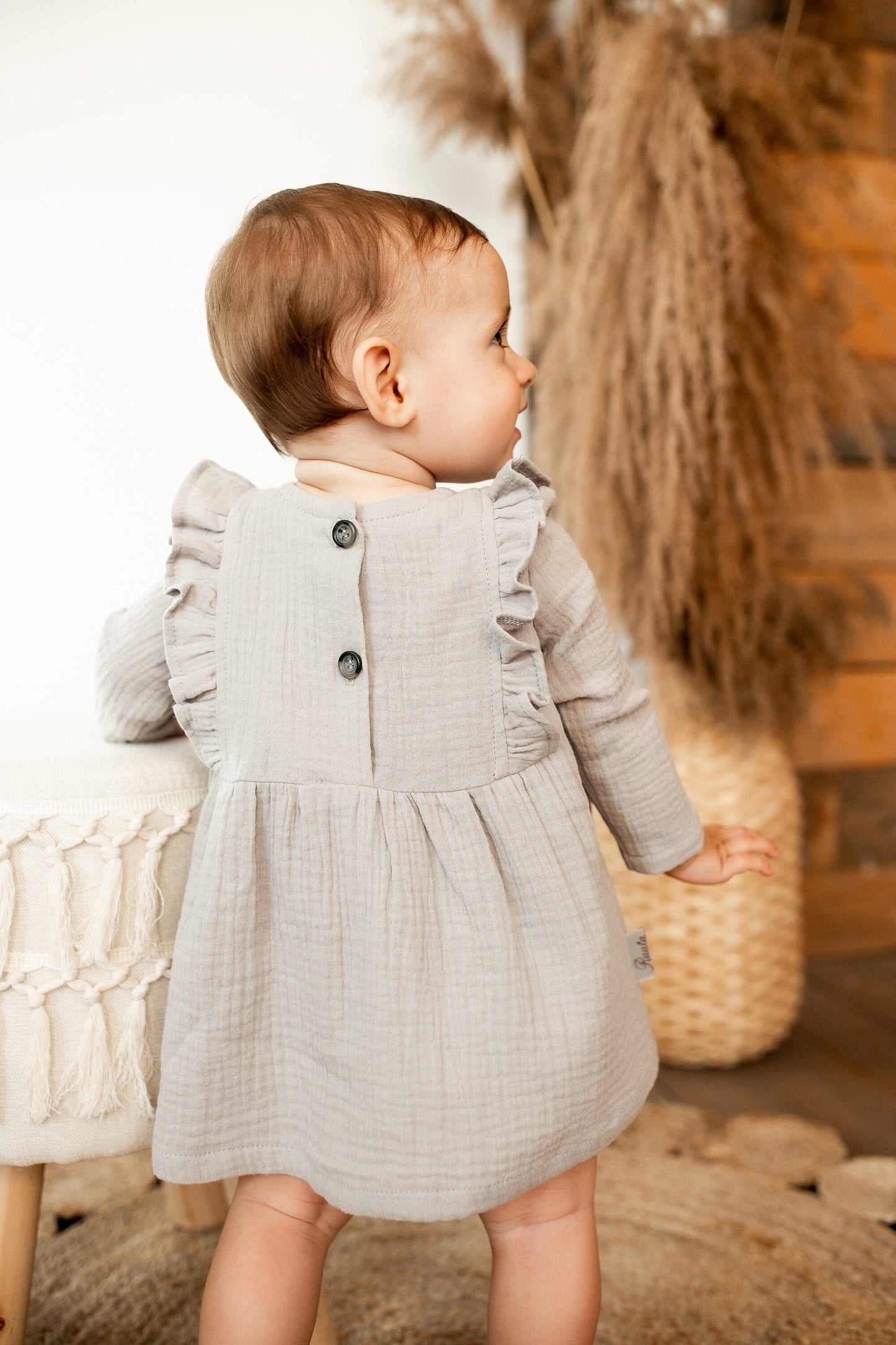 Organic Cotton Muslin Baby Dress, Cute baby dress, Cotton dress for girls