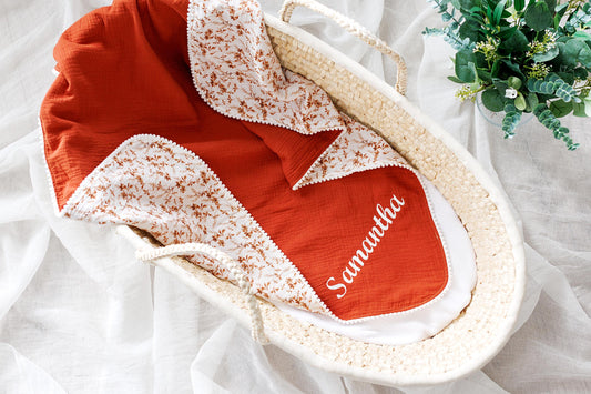 Personalized baby blanket with name Gifted baby blanket Newborn custom gift Baby shower present Embroidered Stroller Blanket