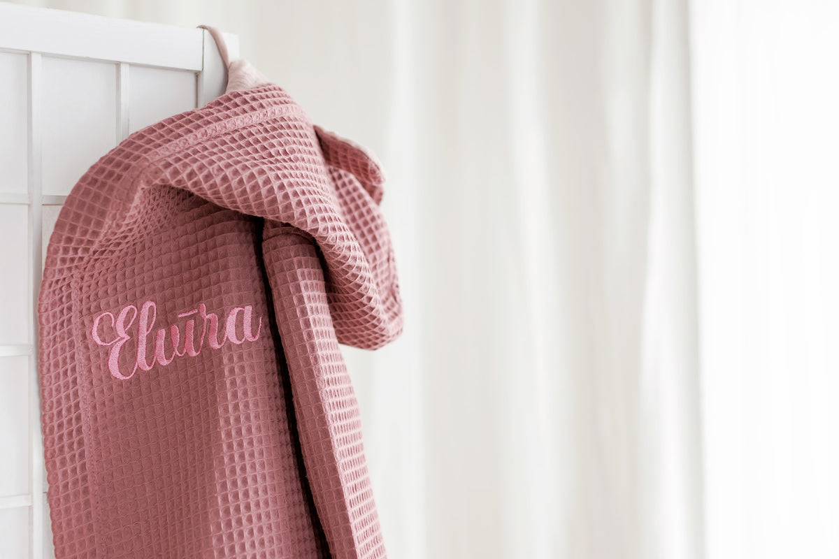 Kids Waffle Robe "Blush Blossom"