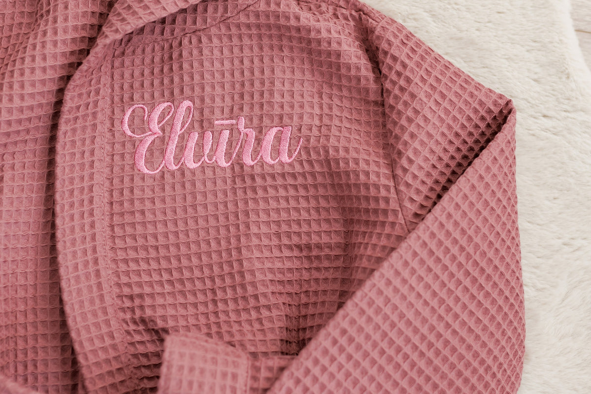 Kids Waffle Robe "Blush Blossom"