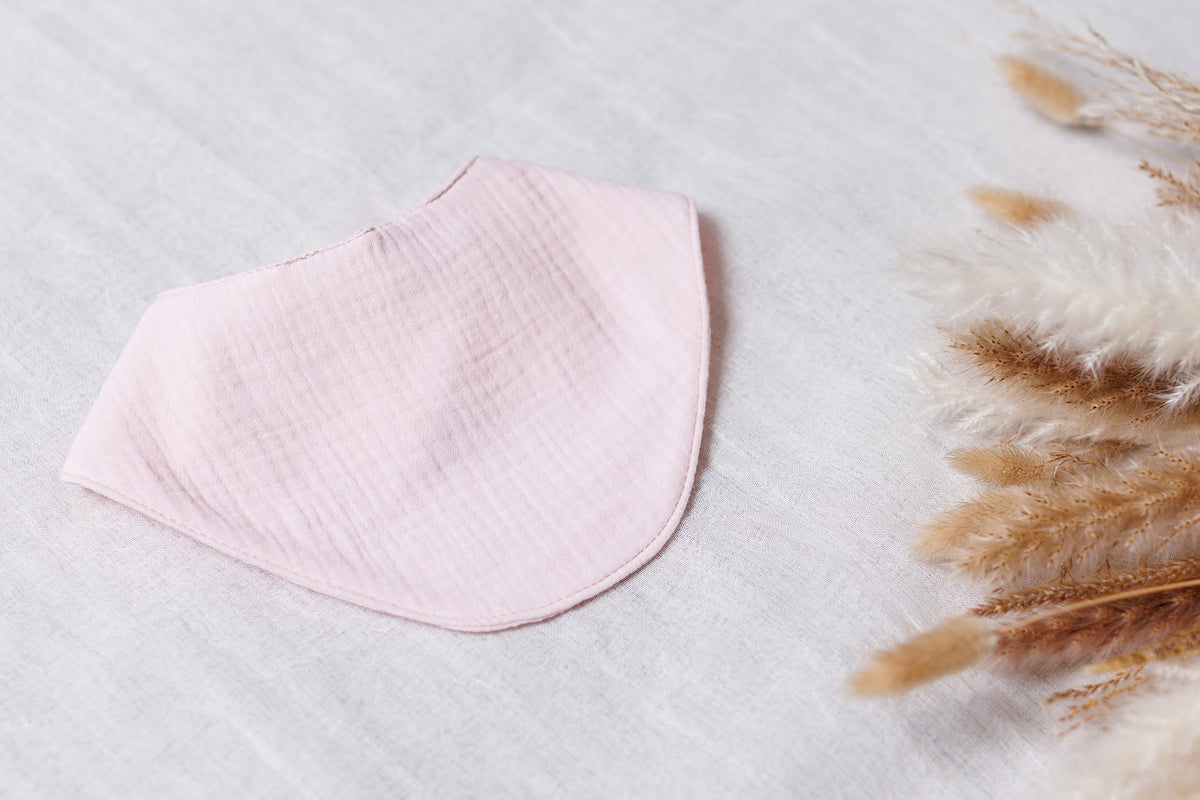 Muslin Baby Bibs "Blush Roses" – 1 pc or 3-Pack