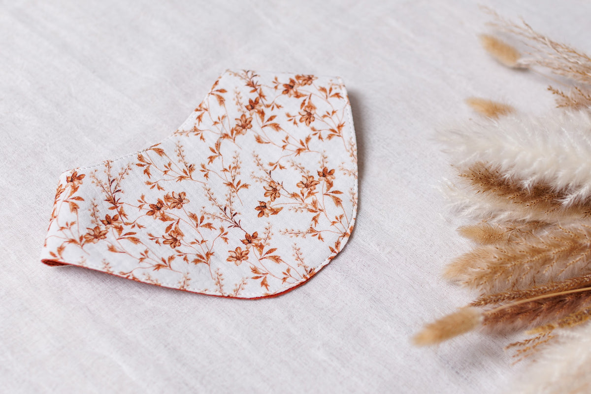 Muslin Baby Bibs "Autumn Bloom" – 1 pc or 3-Pack