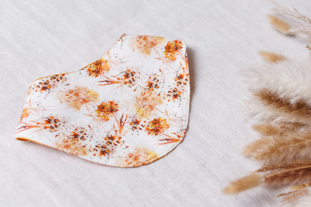 Muslin Baby Bibs "Golden Meadow" – 1 pc or 3-Pack