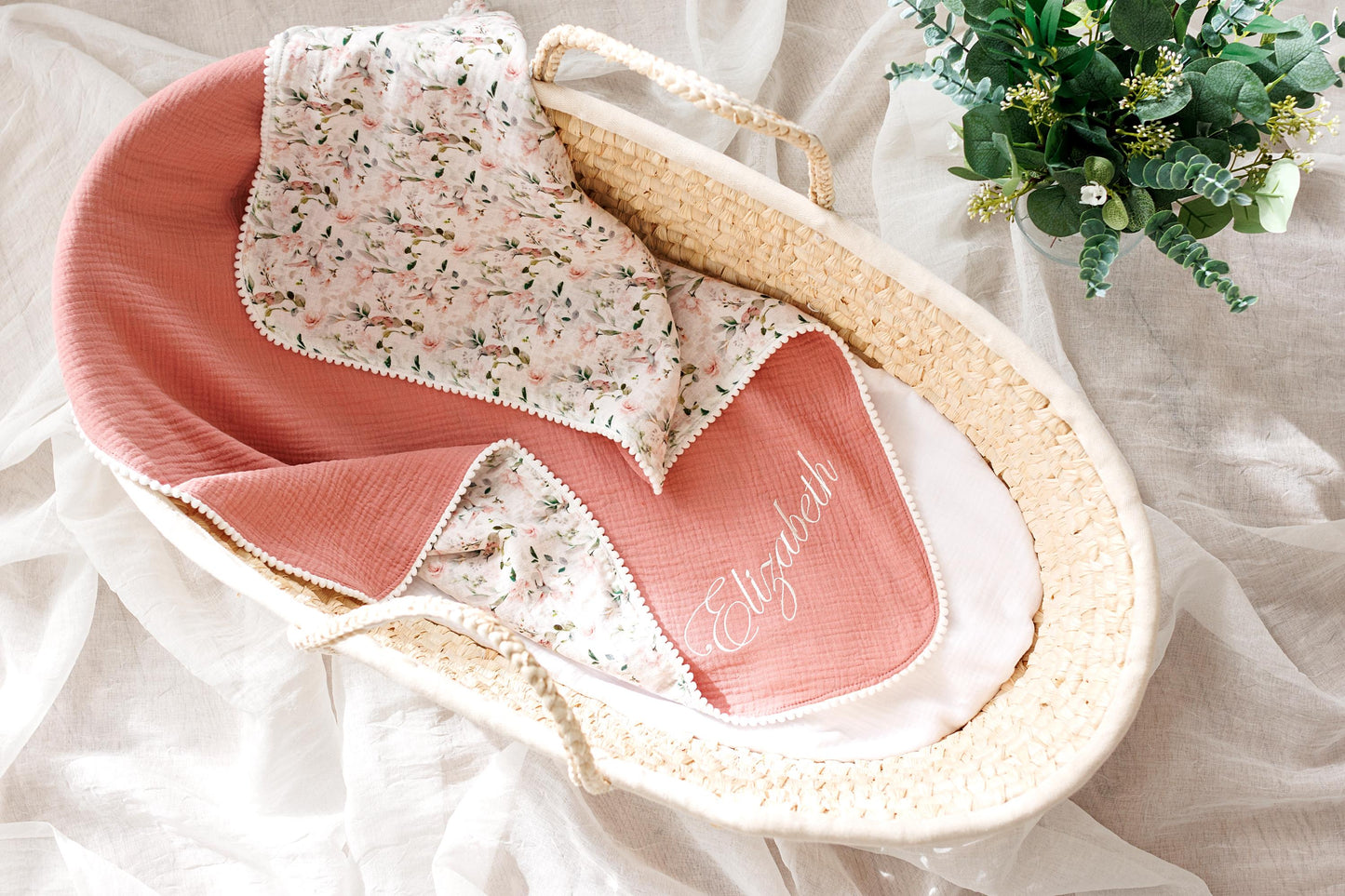 Personalized baby blanket with name Gifted baby blanket Newborn custom gift Baby shower present Embroidered Stroller Blanket