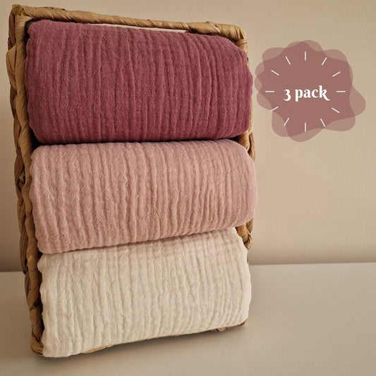 Waterproof Muslin Changing Mat – 1 pc or 3-Pack