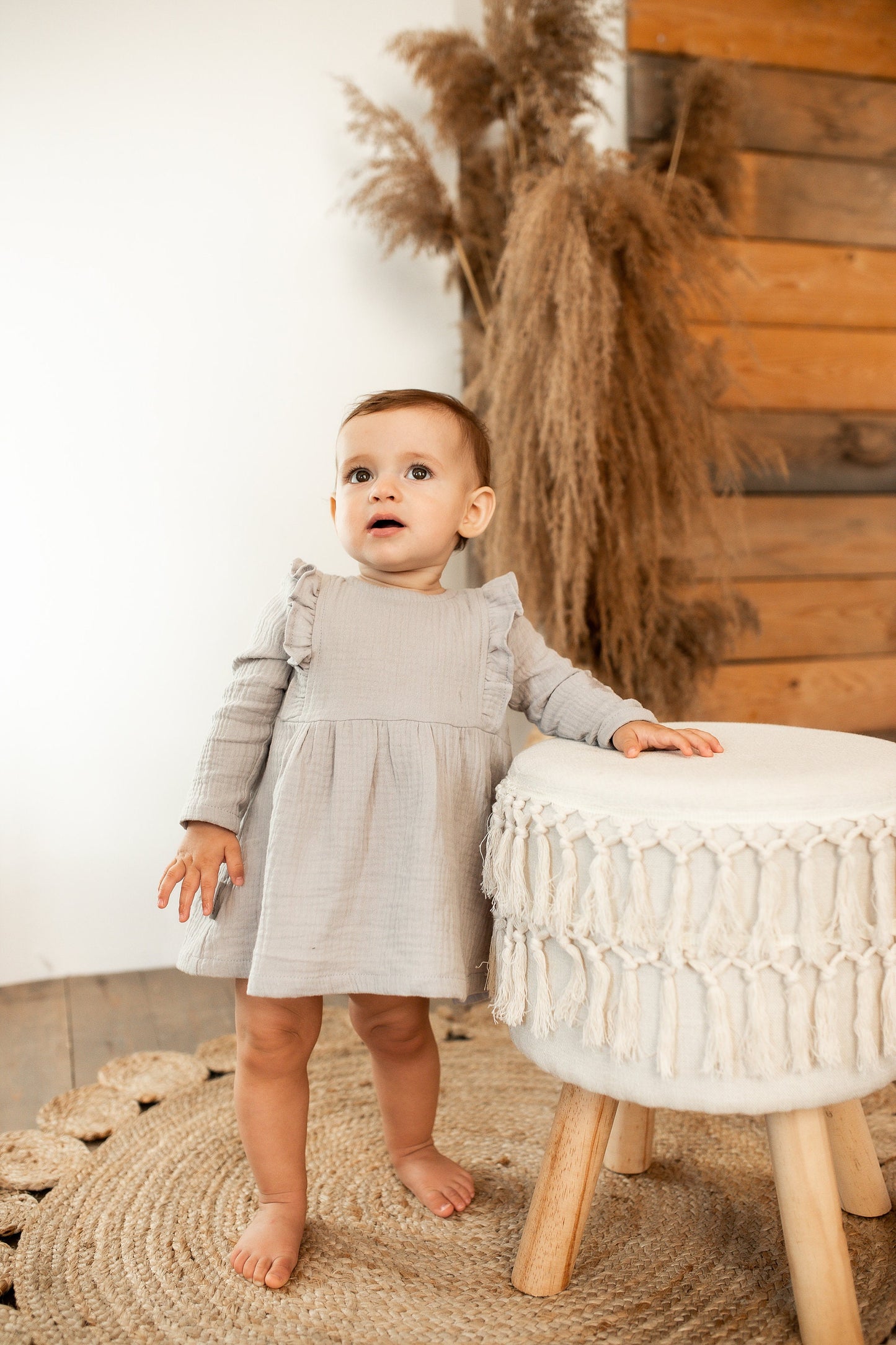 Organic Cotton Muslin Baby Dress, Cute baby dress, Cotton dress for girls