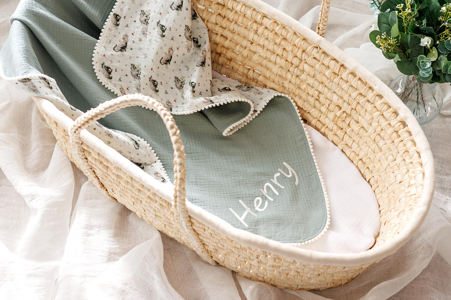 Personalized baby blanket with name Gifted baby blanket Newborn custom gift Baby shower present Embroidered Stroller Blanket