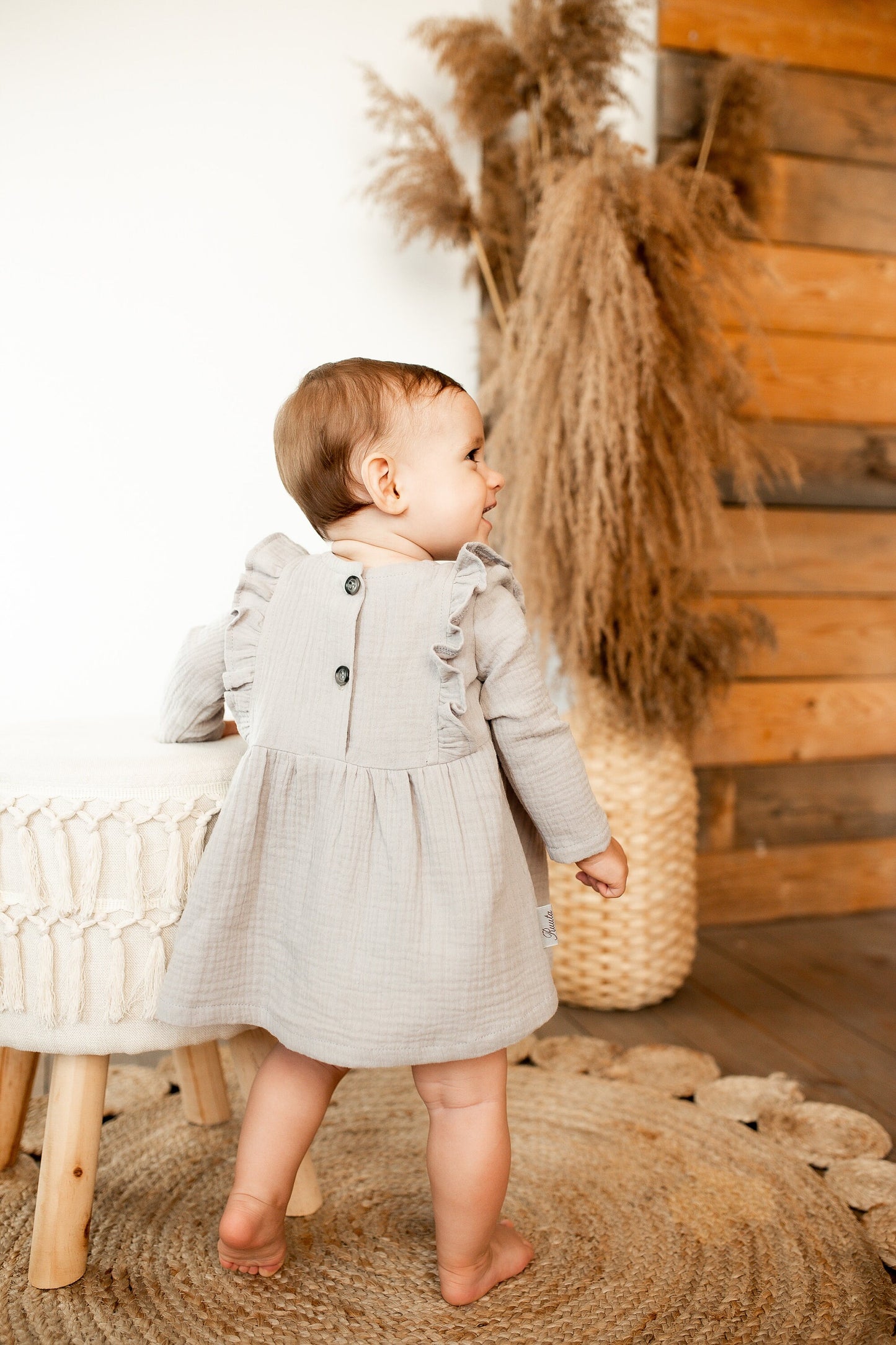 Organic Cotton Muslin Baby Dress, Cute baby dress, Cotton dress for girls
