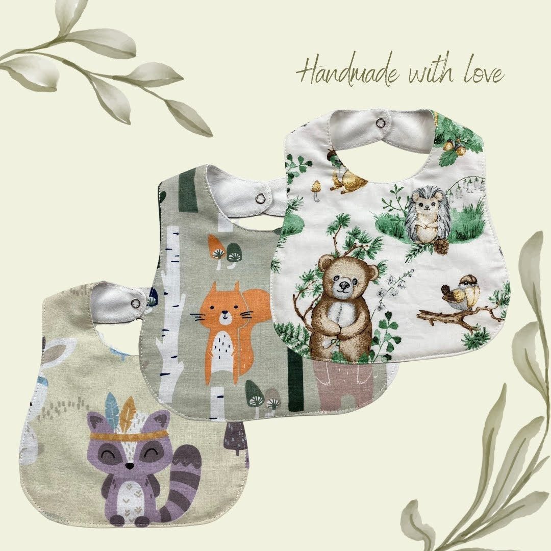 Baby bib waterproof Natural Cotton Baby Bib 0-2 Year Gender Neutral Organic Baby Bibs Baby Shower Gift