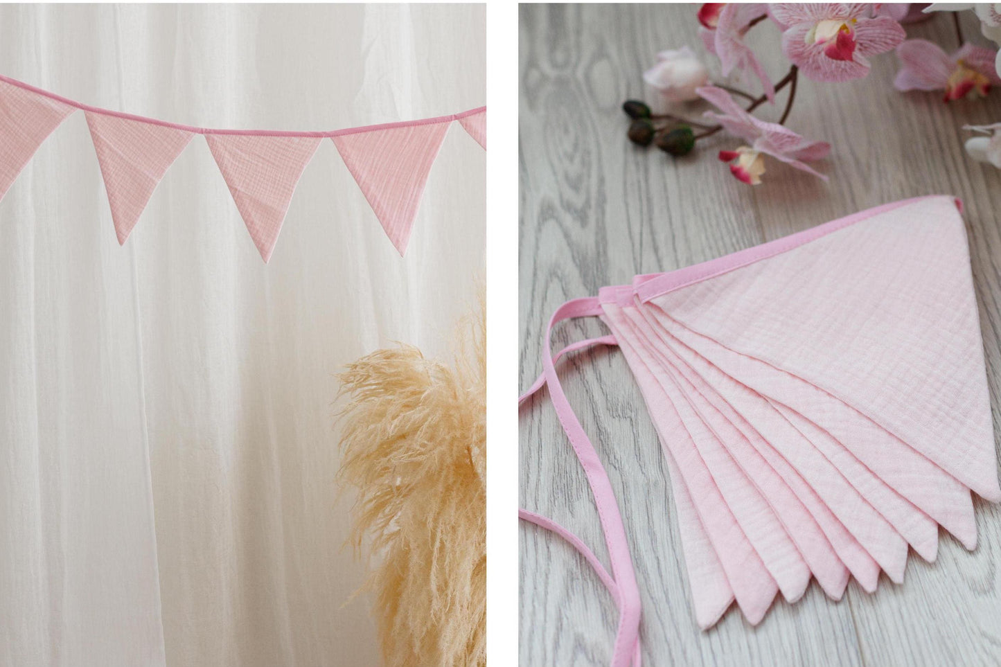 Cotton Bunting Garland: Nursery, Party, or Home Decor