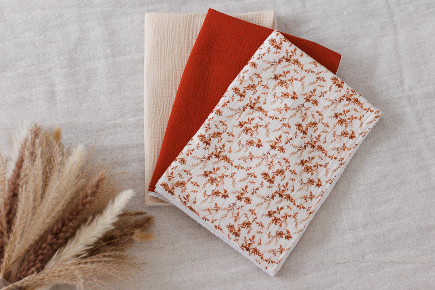 Waterproof changing pad Set of 3 Muslin diaper changing pads  Waterproof travel changing mat Portable changing pad  Baby changing mat 50x70