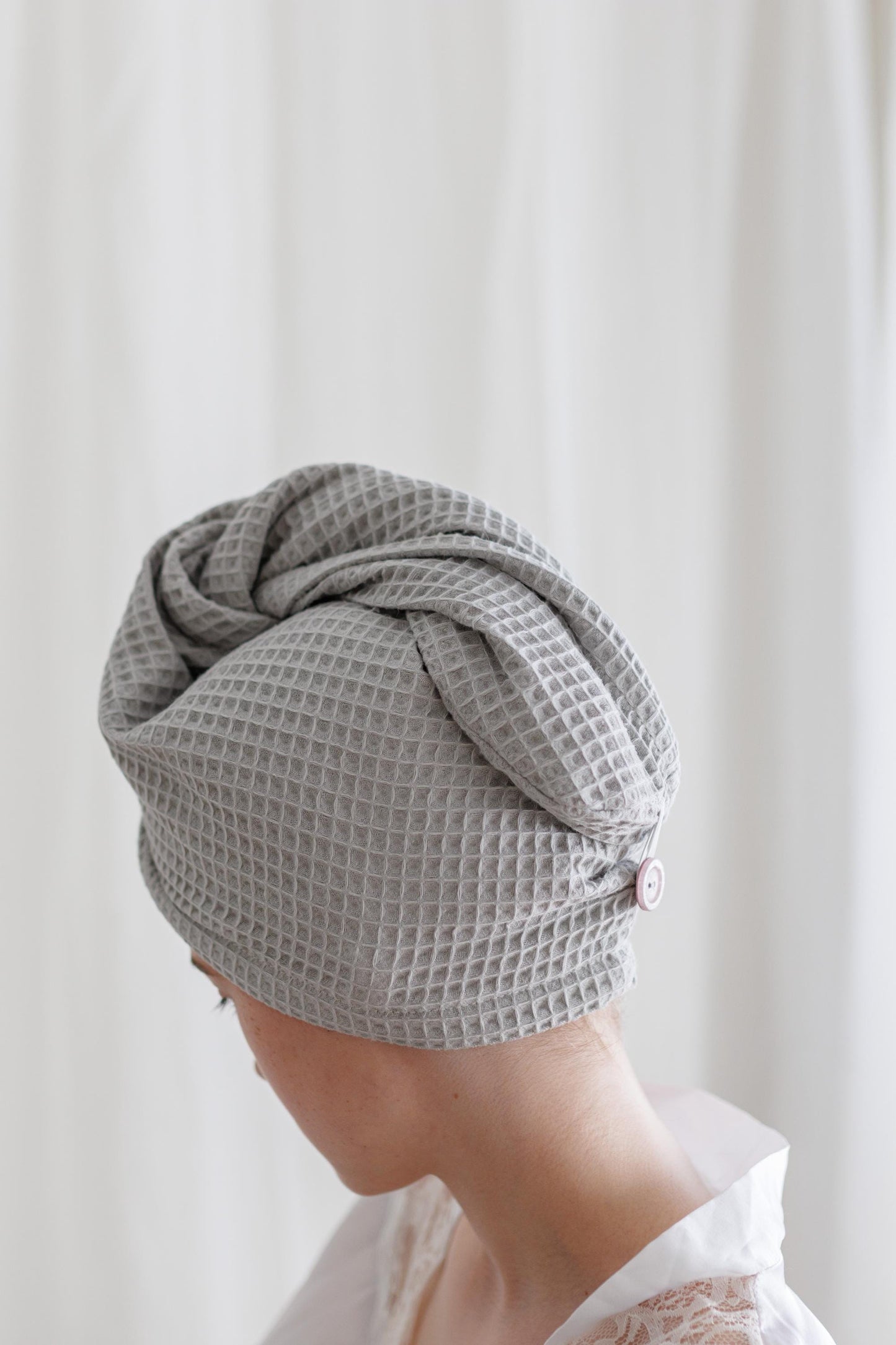 Muslin Hair Towel Wrap: Gentle Frizz-Free Drying Spa Turban
