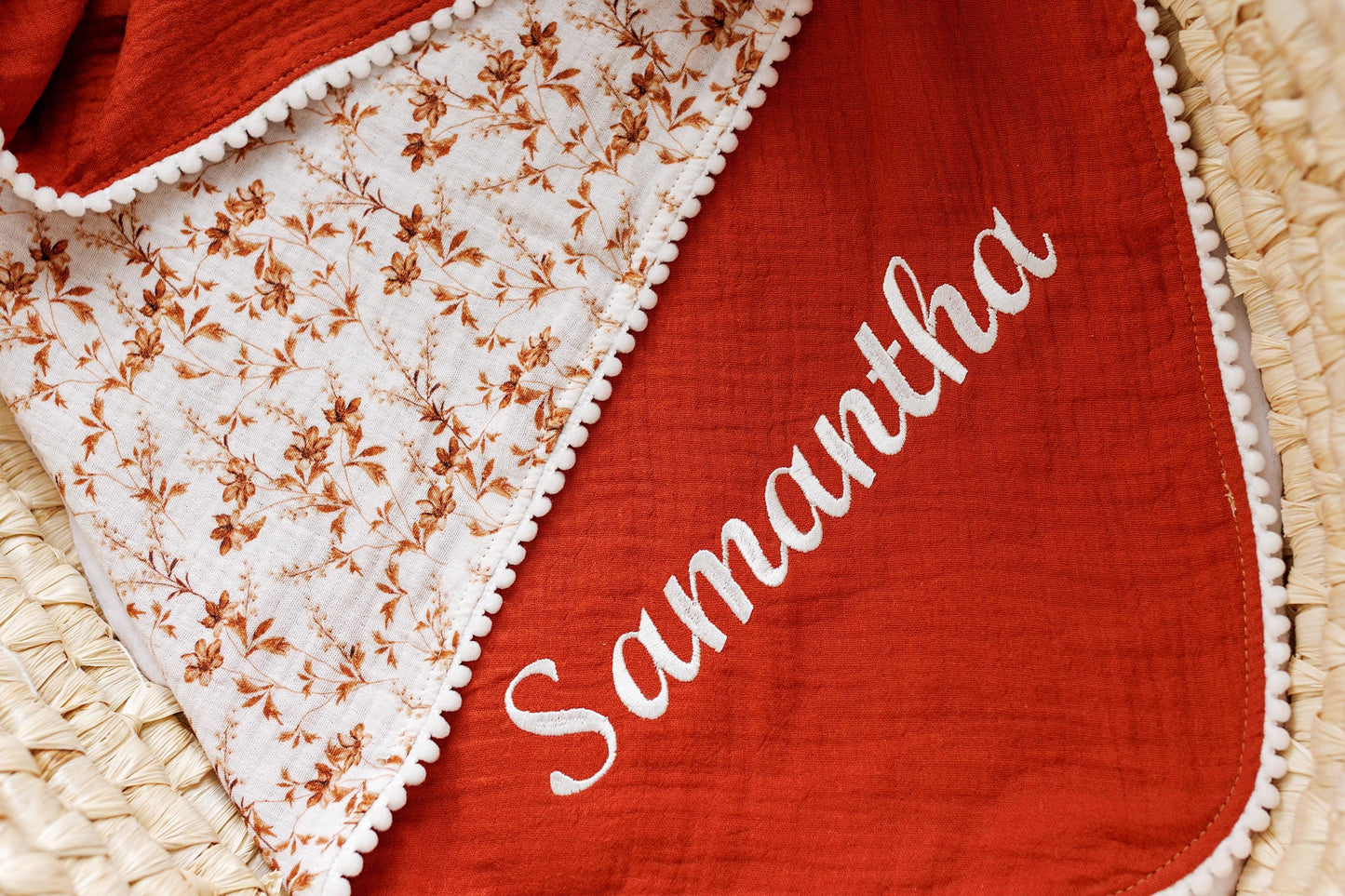 Personalized baby blanket with name Gifted baby blanket Newborn custom gift Baby shower present Embroidered Stroller Blanket