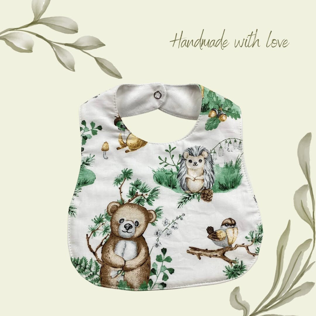 Baby bib waterproof Natural Cotton Baby Bib 0-2 Year Gender Neutral Organic Baby Bibs Baby Shower Gift