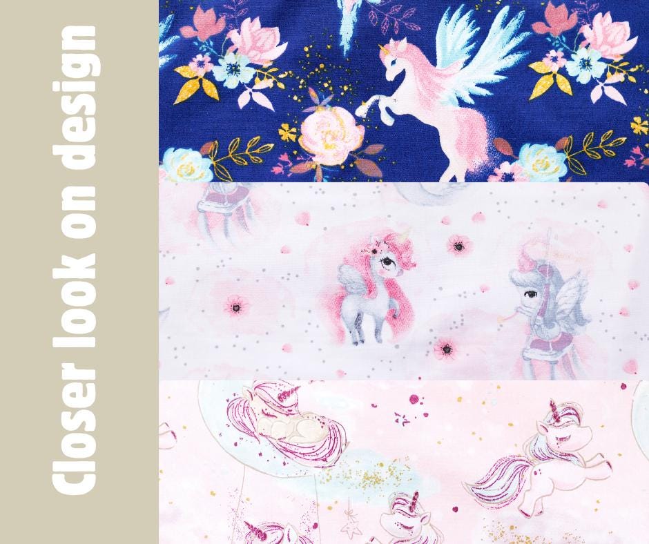Set of 3 Waterproof change pad travel changing mat, Diaper changing mat, portable changing mat, Unicorn changing pads