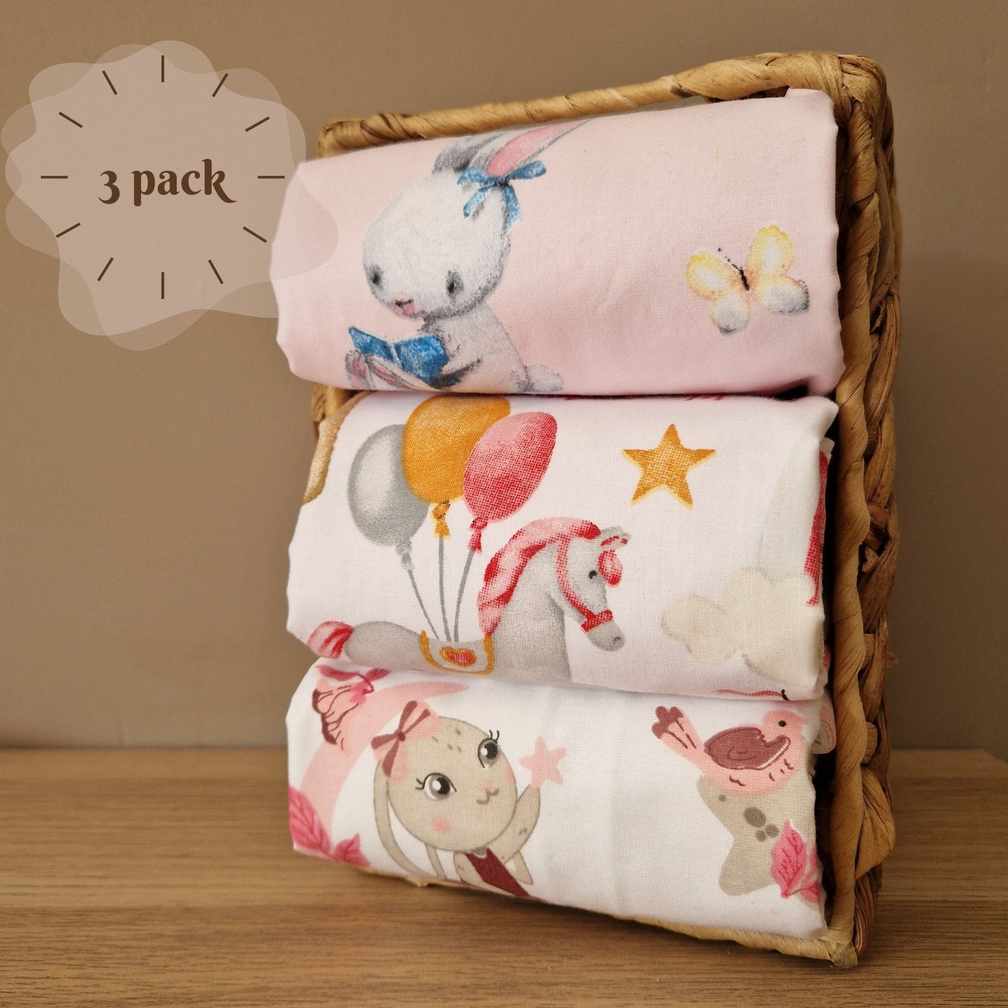 Set of 3 Waterproof change pad Double Gauze Muslin  travel changing mat, Diaper changing mat, portable changing mat