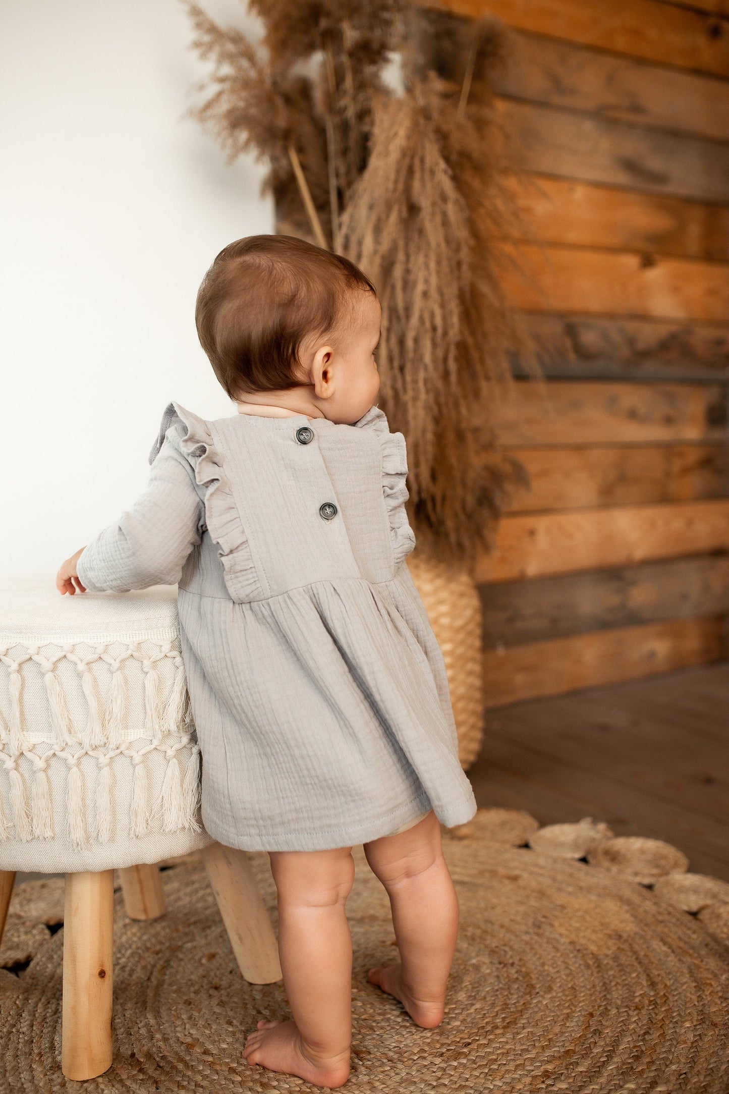 Organic Cotton Muslin Baby Dress, Cute baby dress, Cotton dress for girls