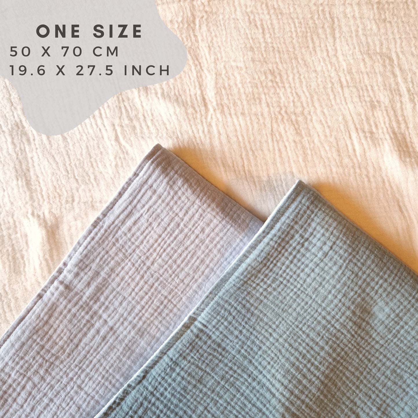 Set of 3 Waterproof Double Gauze Muslin Change Pads: Portable and Travel-Friendly Diaper Changing Mats