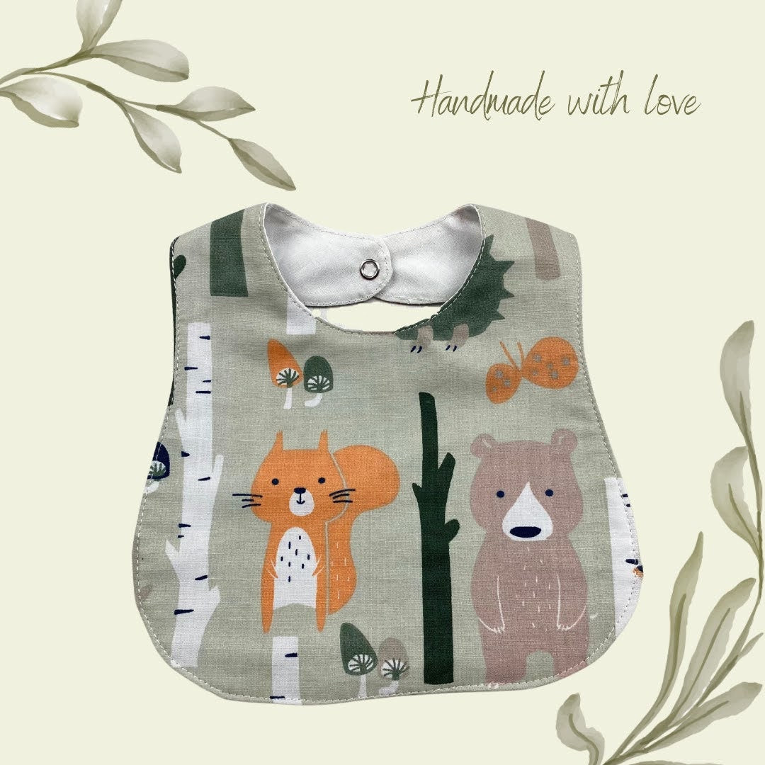 Baby bib waterproof Natural Cotton Baby Bib 0-2 Year Gender Neutral Organic Baby Bibs Baby Shower Gift