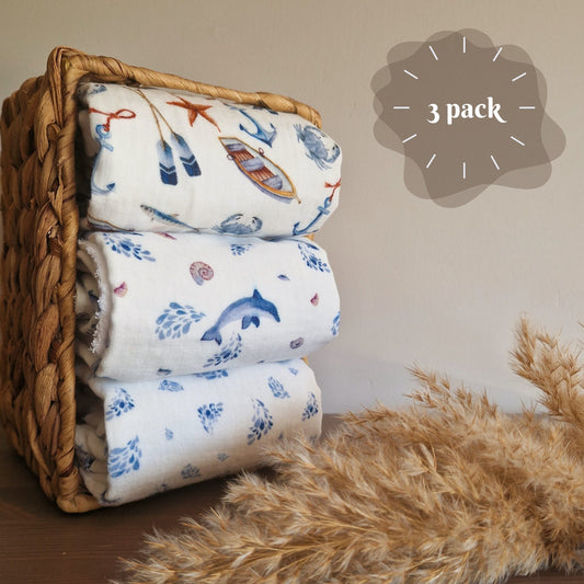 Waterproof changing pad Set of 3 Muslin diaper changing pads  Waterproof travel changing mat Portable changing pad  Baby changing mat 75x75