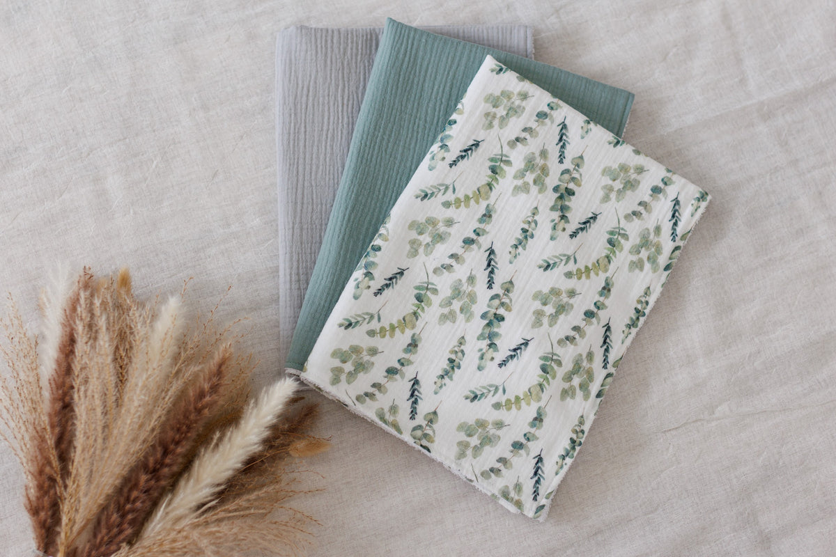 Waterproof changing mat "Eucalyptus" – 1 pc or 3-Pack